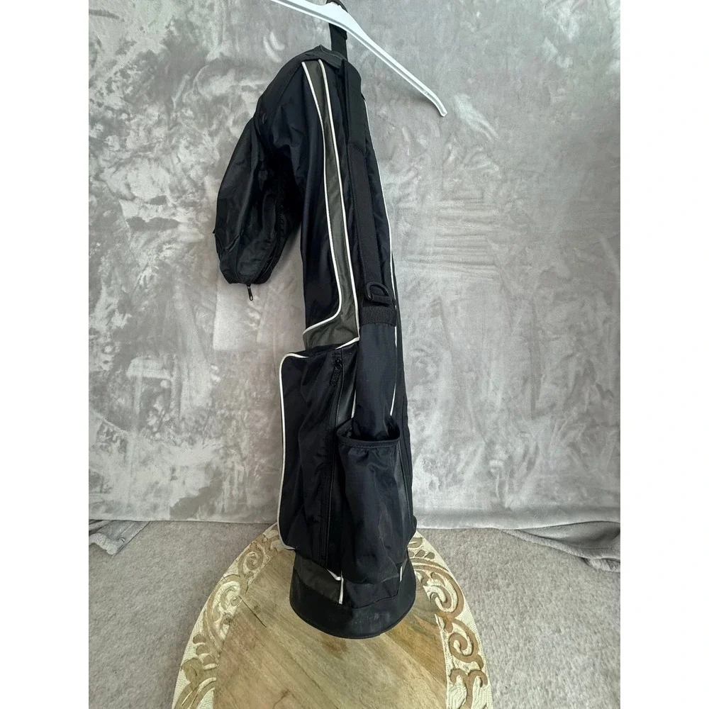 Nike Golf Travel Bag Black Yellow Swoosh Hooded Carry Case